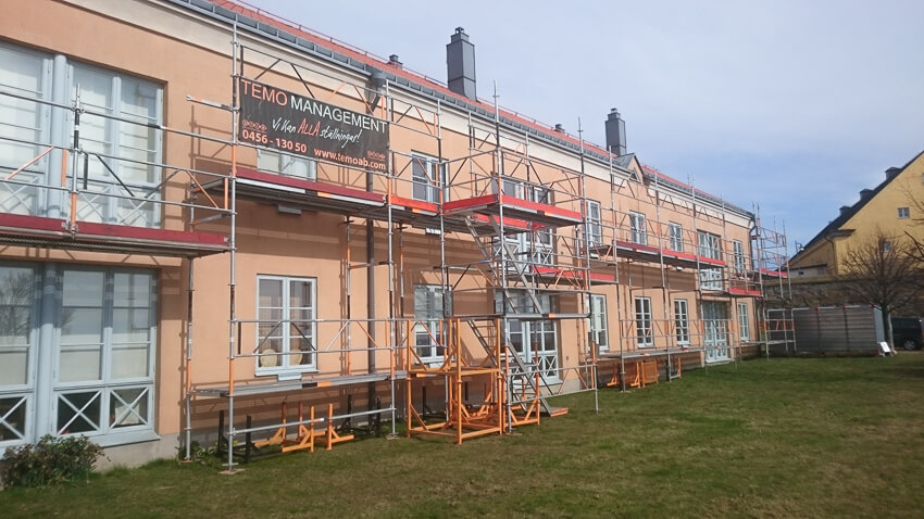 Fönsterbyte Stumholmen, Karlskrona – byggställning av TEMO Management