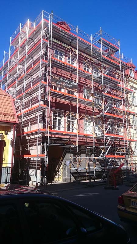 V. Prinsgatan, Karlskrona – byggställning av TEMO Management