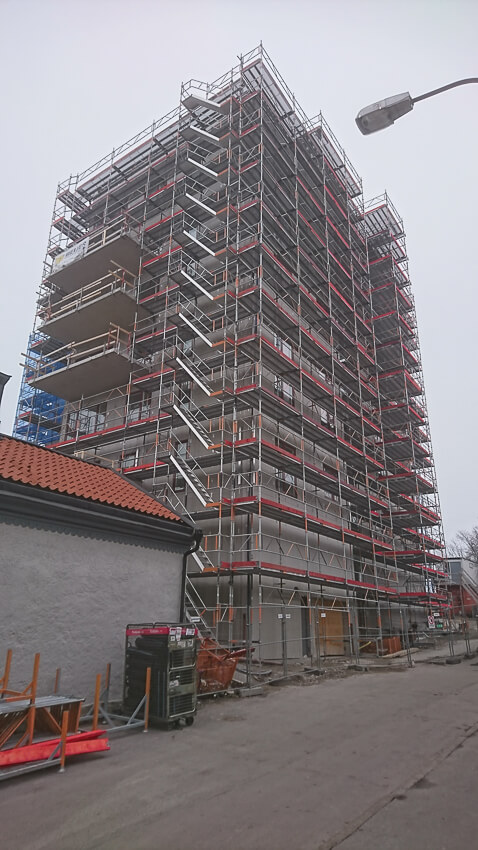 Nyproduktion Trossö, Karlskrona – byggställning av TEMO Management